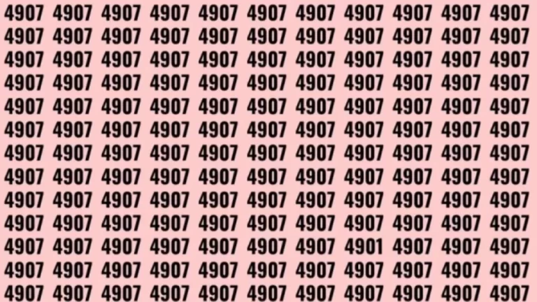 Optical Illusion: Can you find 4901 among 4907 in 10 Seconds?