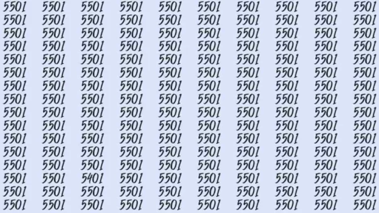 Optical Illusion: Can you find 5401 among 5501 in 9 Seconds? Explanation and Solution to the Optical Illusion