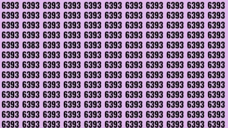 Optical Illusion: Can you find 6383 among 6393 in 11 seconds?