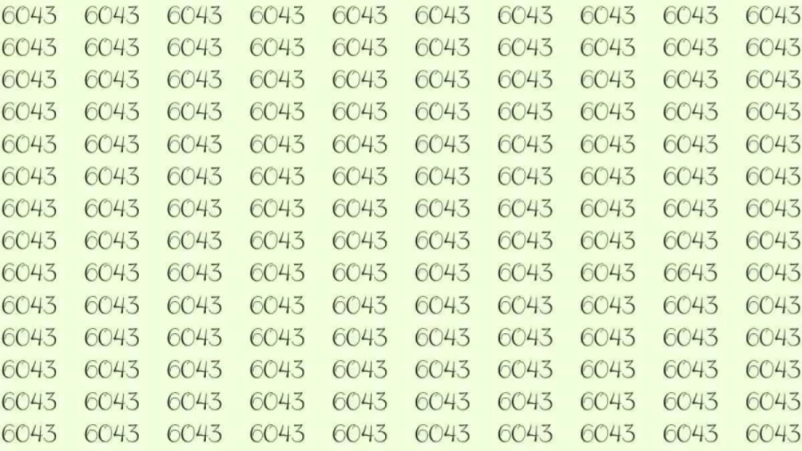 Optical Illusion: Can you find 6643 among 6043 in 8 Seconds? Explanation and Solution to the Optical Illusion