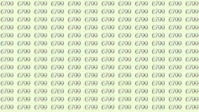 Optical Illusion: Can you find 6769 among 6799 in 10 Seconds? Explanation and Solution to the Optical Illusion