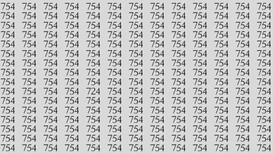 Optical Illusion: Can you find 724 among 754 in 15 Seconds? Explanation and Solution to the Optical Illusion