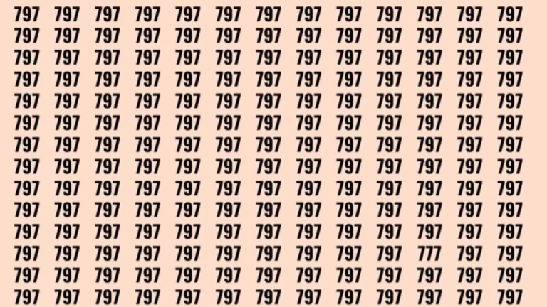 Optical Illusion: Can you find 777 among 797 in 9 Seconds?