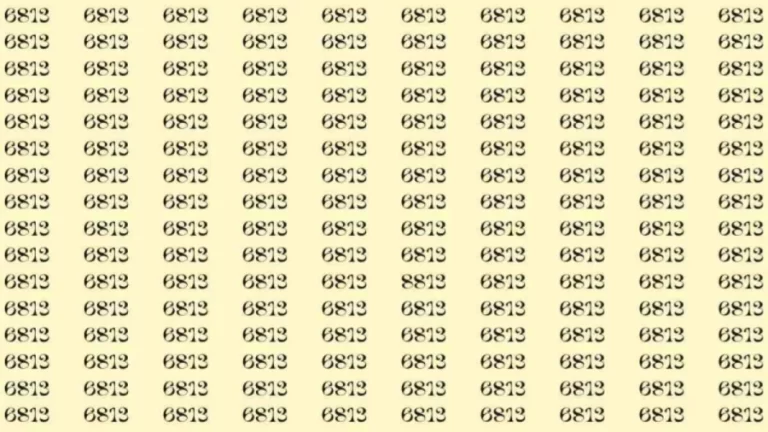 Optical Illusion: Can you find 8813 among 6813 in 8 Seconds? Explanation and Solution to the Optical Illusion