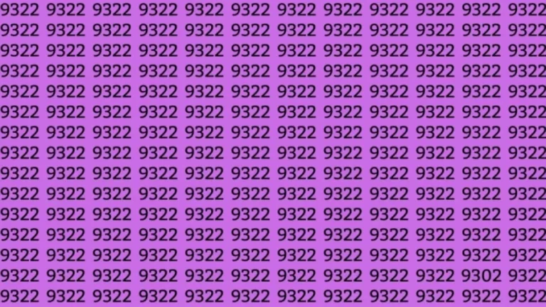 Optical Illusion: Can you find 9302 among 9322 in 8 Seconds? Explanation and Solution to the Optical Illusion