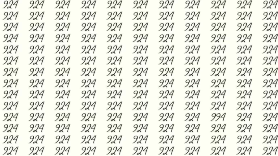 Optical Illusion: Can you find 994 among 924 in 8 Seconds? Explanation and Solution to the Optical Illusion