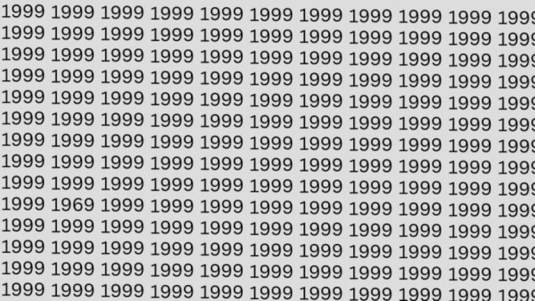 Optical Illusion: Can you find the number 1969 within 12 seconds?