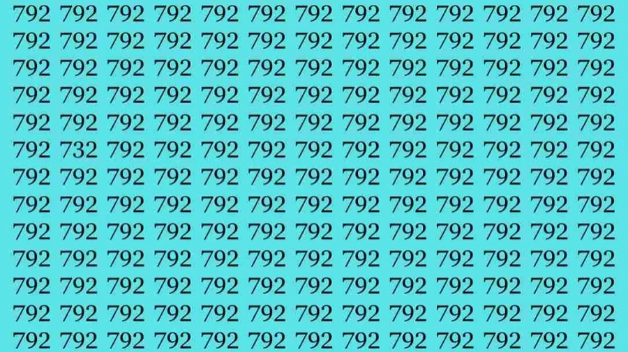 Optical Illusion Challenge: Only 2% people will find the number 793 among 792 in 8 Seconds