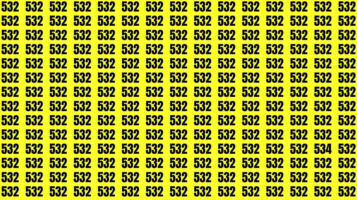 Optical Illusion Eye Test: Only Genius Can Find the Number 534 in 12 Secs