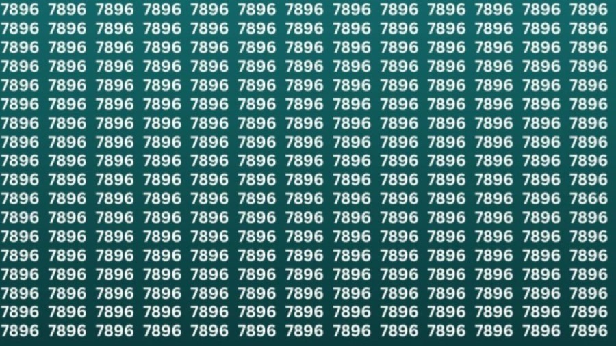 Optical Illusion: If you Hawks Eyes find the Number 7866 among 7896 in 12 seconds?