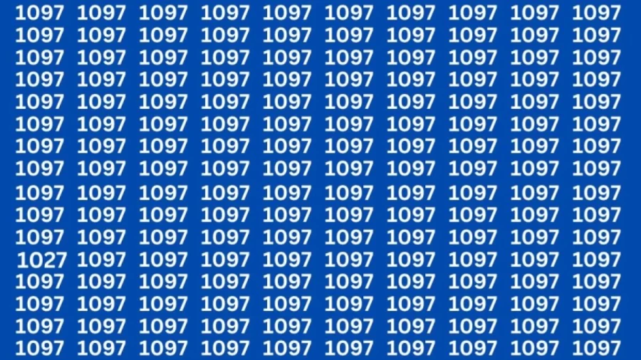 Optical Illusion: If you have eagle eyes find 1027 among 1097 in 8 Seconds?