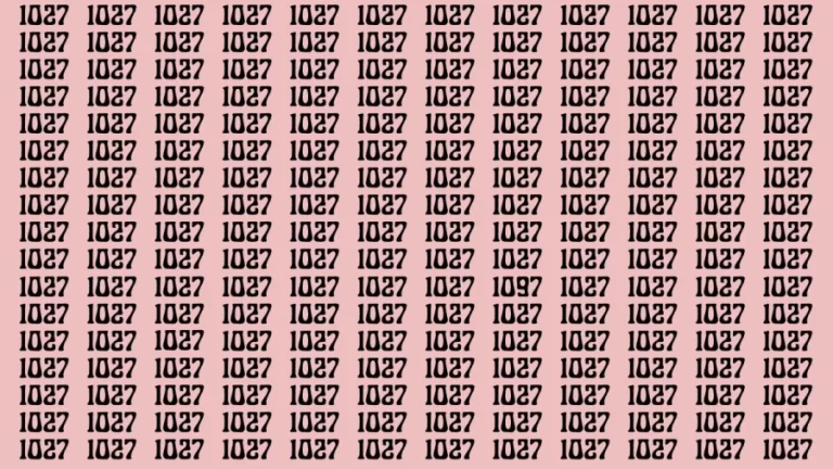 Optical Illusion: If you have eagle eyes find 1097 among 1027 in 10 Seconds?