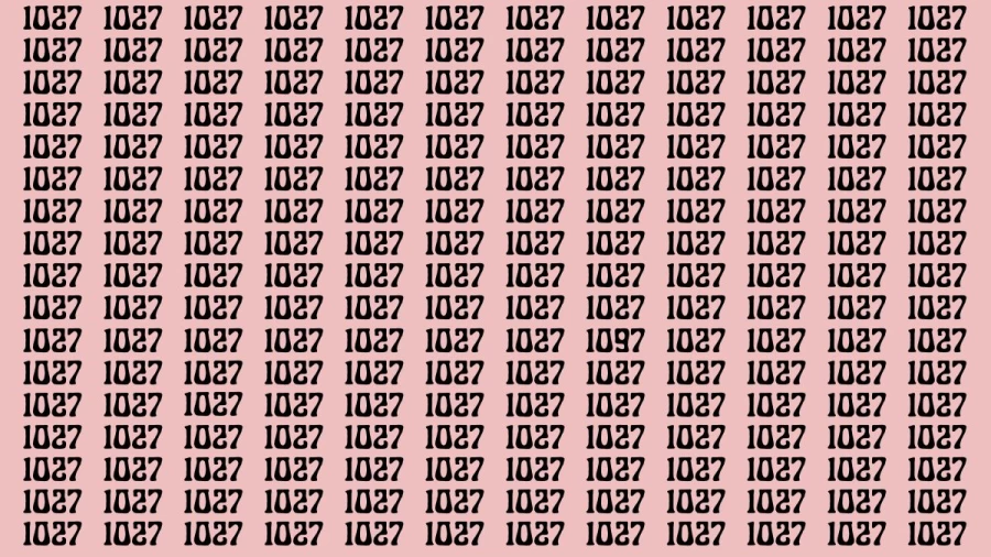 Optical Illusion: If you have eagle eyes find 1097 among 1027 in 10 Seconds?