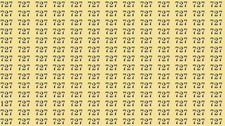 Optical Illusion: If you have eagle eyes find 127 among 727 in 8 Seconds?