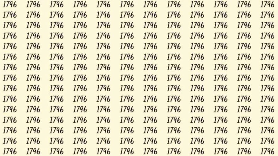 Optical Illusion: If you have eagle eyes find 1746 among 1796 in 10 Seconds?