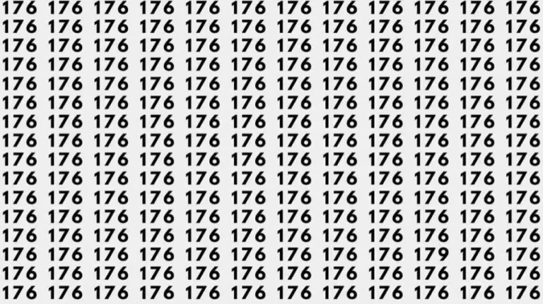 Optical Illusion: If you have eagle eyes find 179 among 176 in 5 Seconds?