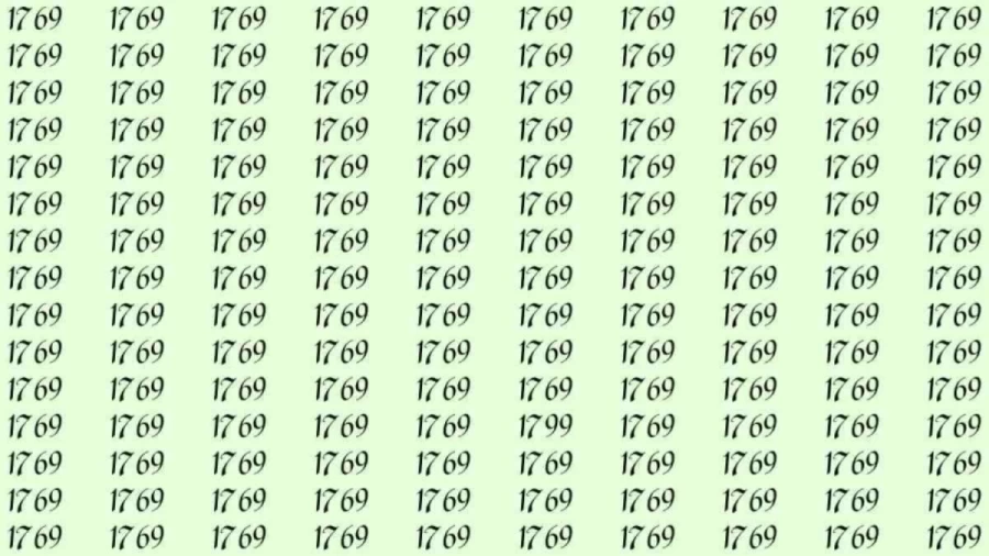 Optical Illusion: If you have eagle eyes find 1799 among 1769 in 5 Seconds?