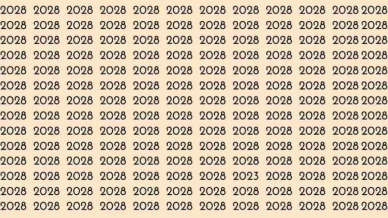 Optical Illusion: If you have eagle eyes find 2023 among 2028 in 10 Seconds?