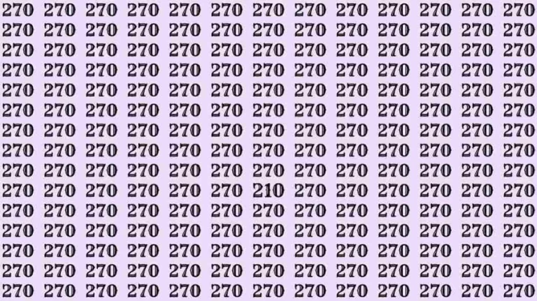 Optical Illusion: If you have eagle eyes find 210 among 270 in 8 Seconds?