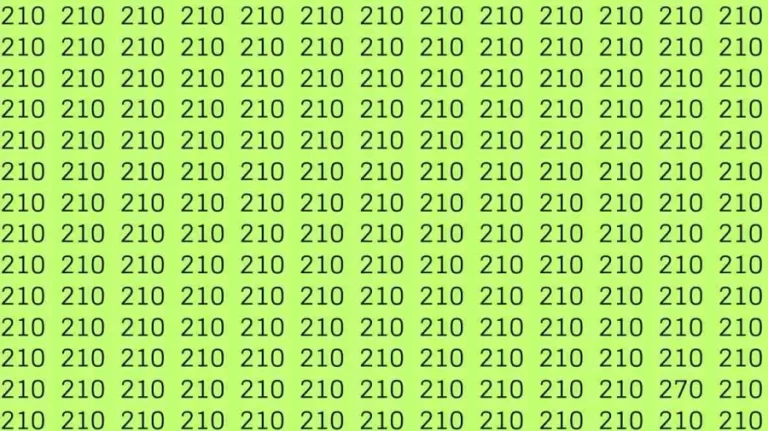 Optical Illusion: If you have eagle eyes find 270 among 210 in 5 Seconds?