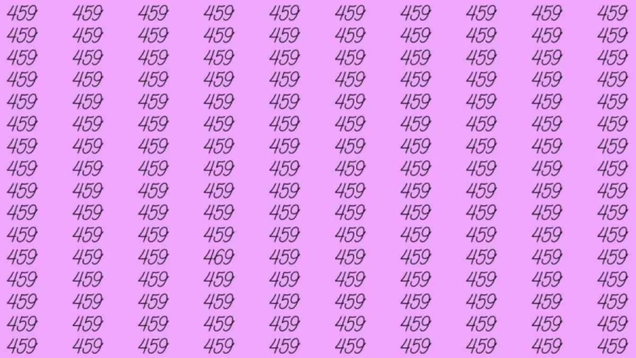 Optical Illusion: If you have eagle eyes find 469 among 459 in 5 Seconds?