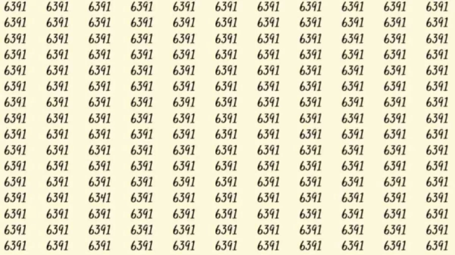 Optical Illusion: If you have eagle eyes find 6341 among 6391 in 5 Seconds?