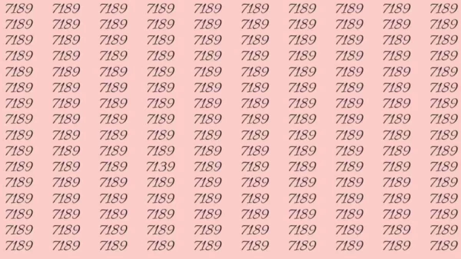 Optical Illusion: If you have eagle eyes find 7139 among 7189 in 5 Seconds?