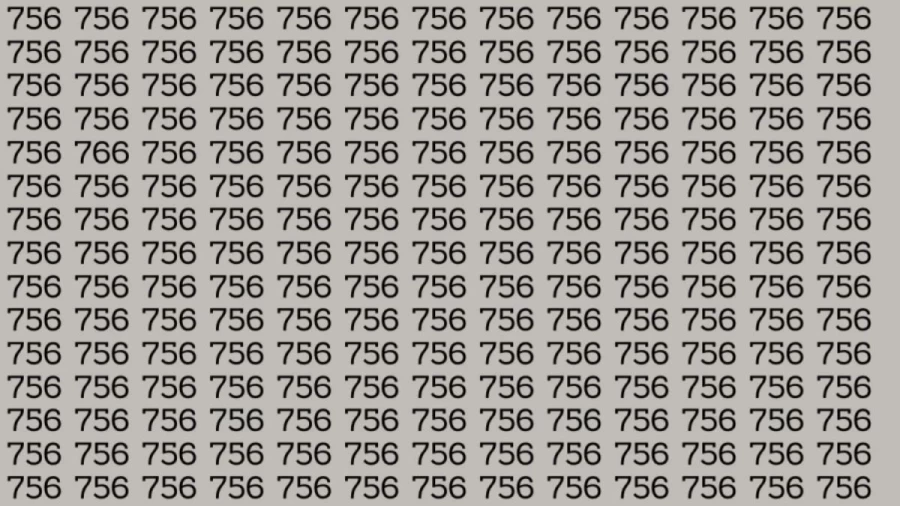 Optical Illusion: If you have eagle eyes find 766 among 756 in 6 Seconds?