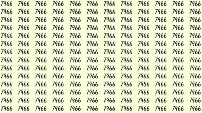 Optical Illusion: If you have eagle eyes find 7956 among 7966 in 6 Seconds?