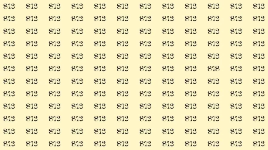 Optical Illusion: If you have eagle eyes find 818 among 813 in 5 Seconds?