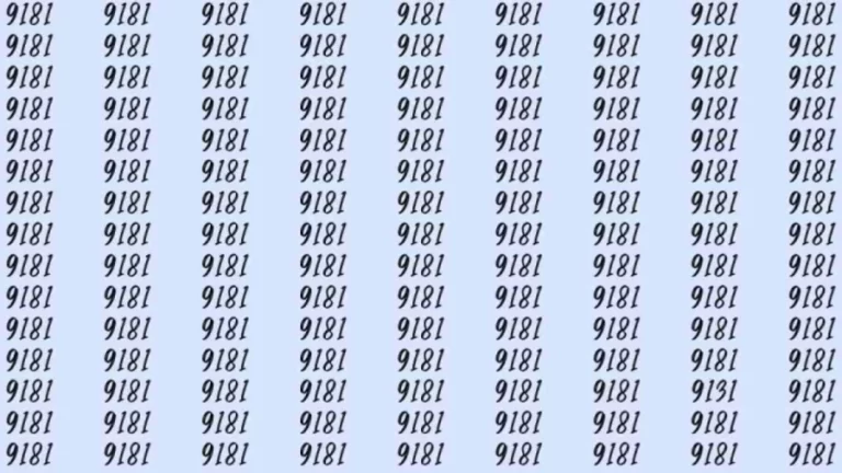 Optical Illusion: If you have eagle eyes find 9131 among 9181 in 5 Seconds?