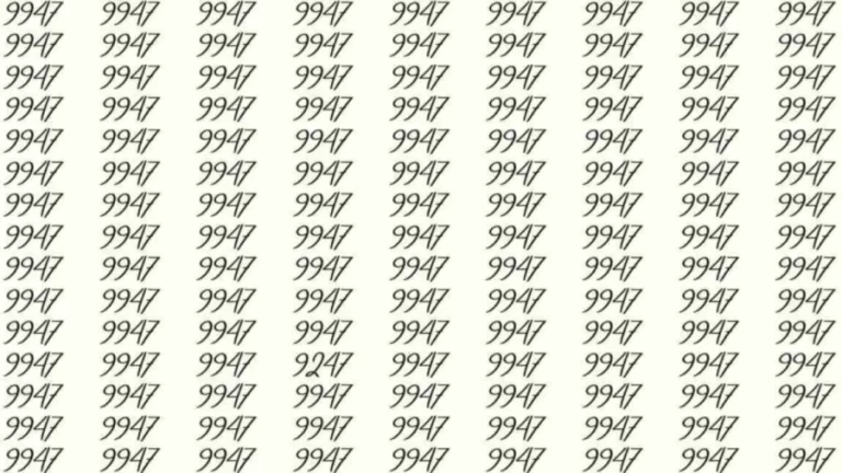 Optical Illusion: If you have eagle eyes find 9247 among 9947 in 5 Seconds?