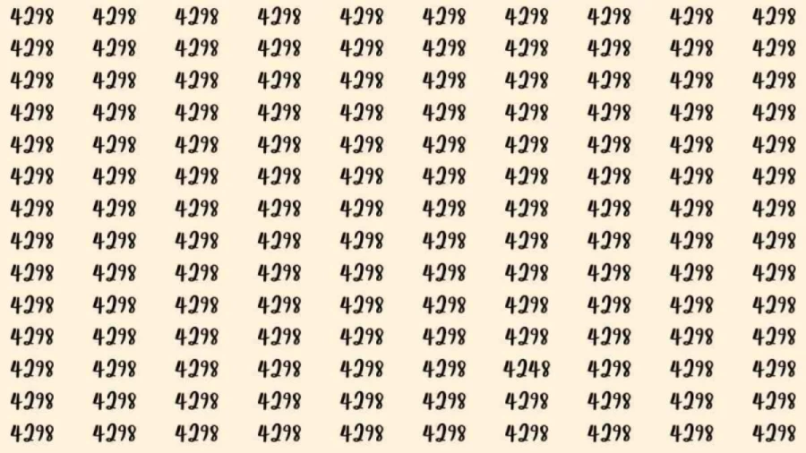 Optical Illusion: If you have hawk eyes find 4248 among 4298 in 10 Seconds?