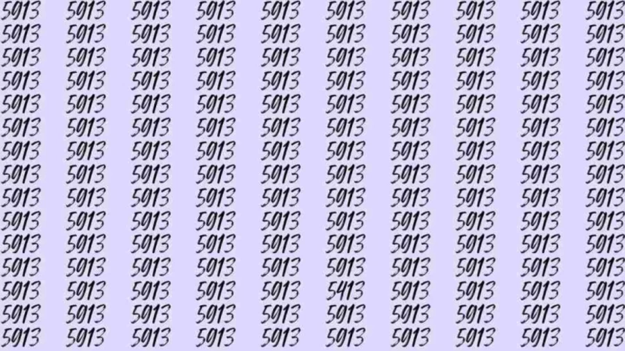 Optical Illusion: If you have hawk eyes find 5413 among 5913 in 10 Seconds?