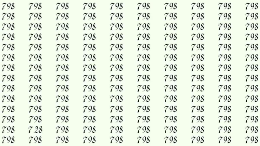 Optical Illusion: If you have hawk eyes find 728 among 798 in 7 Seconds?