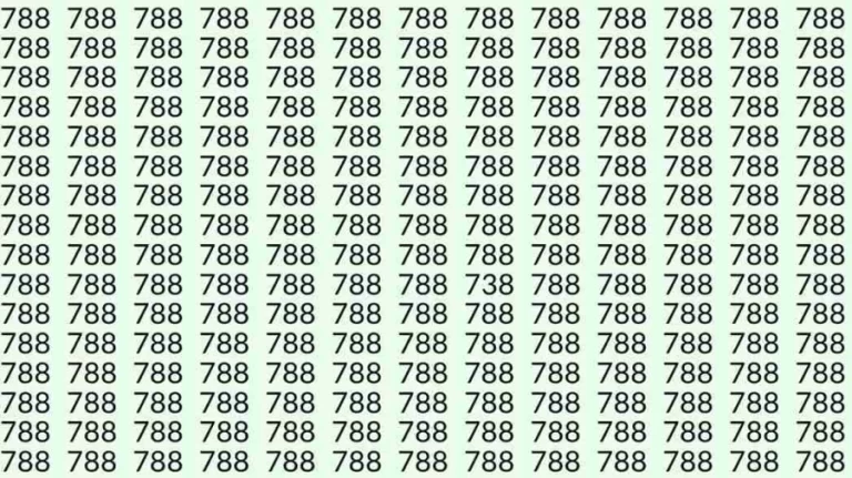 Optical Illusion: If you have hawk eyes find 738 among 788 in 06 Seconds?