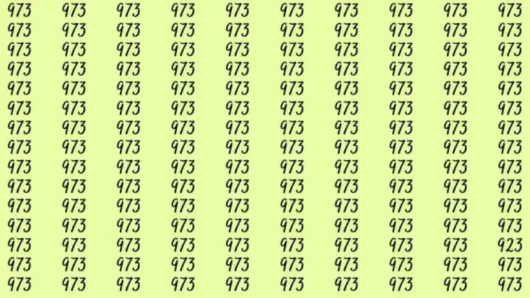 Optical Illusion: If you have hawk eyes find 923 among 973 in 7 Seconds?