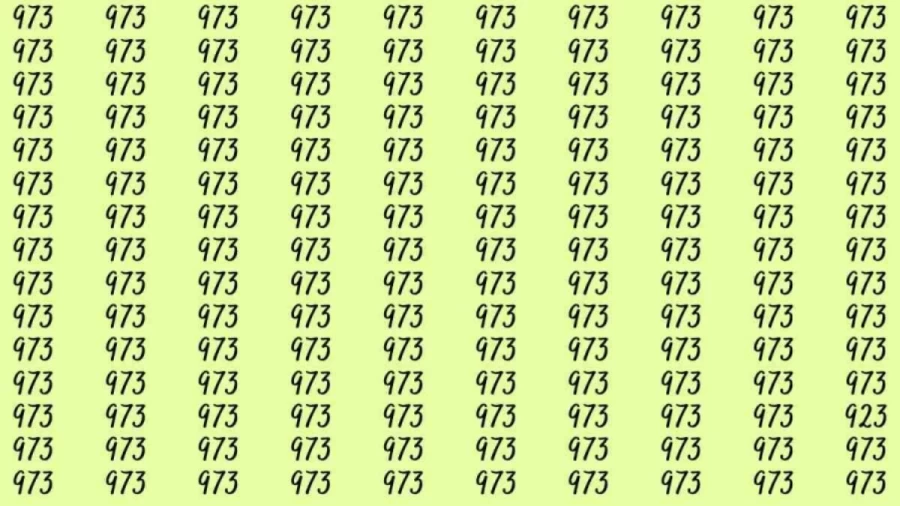 Optical Illusion: If you have hawk eyes find 923 among 973 in 7 Seconds?