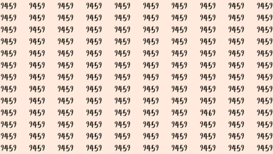 Optical Illusion: If you have hawk eyes find 9469 among 9459 in 10 Seconds?