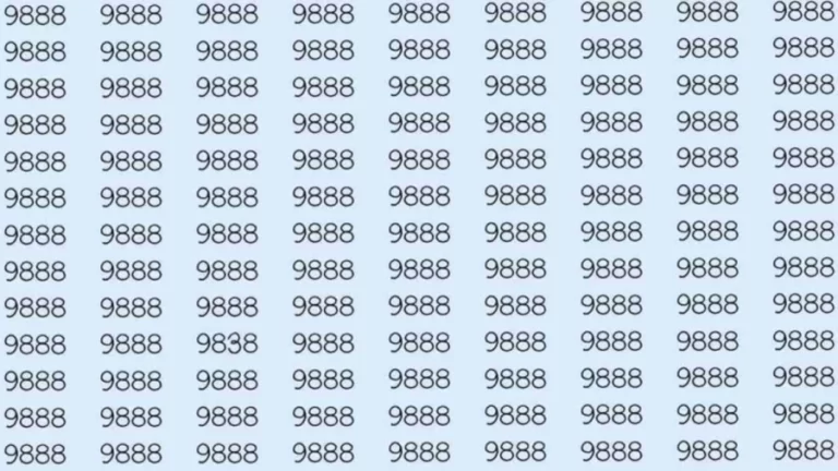 Optical Illusion: If you have hawk eyes find 9838 among 9888 in 8 Seconds?