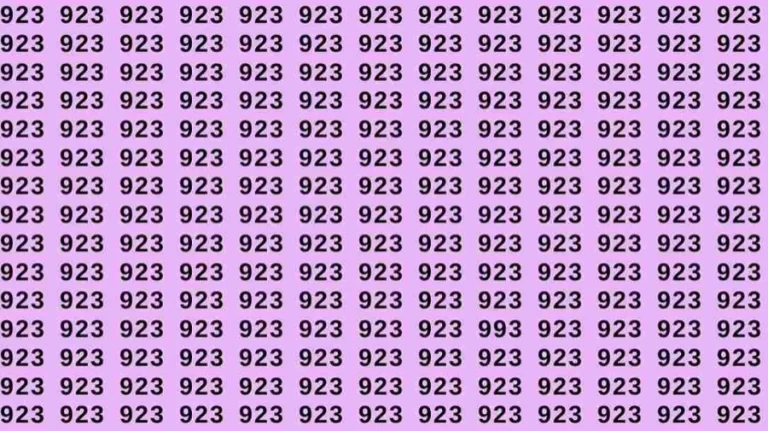 Optical Illusion: If you have hawk eyes find 993 among 923 in 12 Seconds?