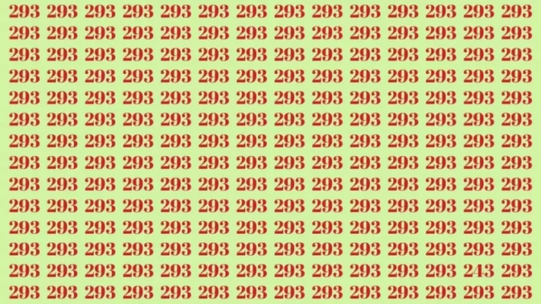 Optical Illusion: If you have sharp eyes find 243 among 293 in 10 Seconds?