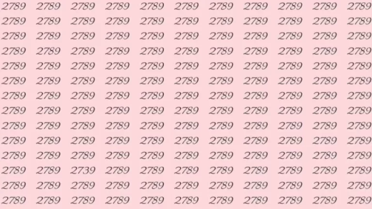 Optical Illusion: If you have sharp eyes find 2739 among 2789 in 7 Seconds?