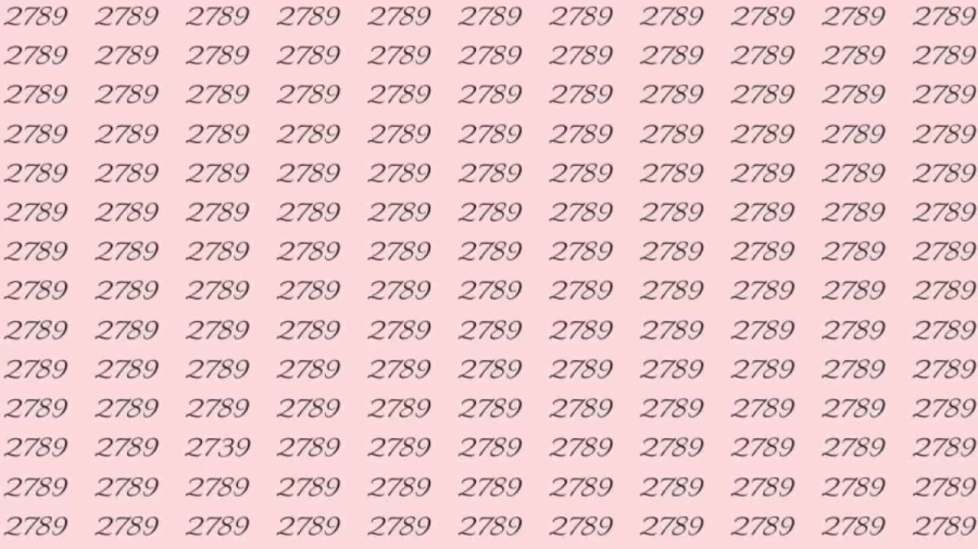 Optical Illusion: If you have sharp eyes find 2739 among 2789 in 7 Seconds?