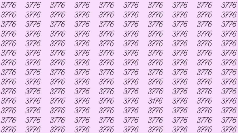 Optical Illusion: If you have sharp eyes find 3176 among 3776 in 10 Seconds?