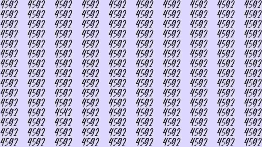 Optical Illusion: If you have sharp eyes find 3494 among 3994 in 10 Seconds?