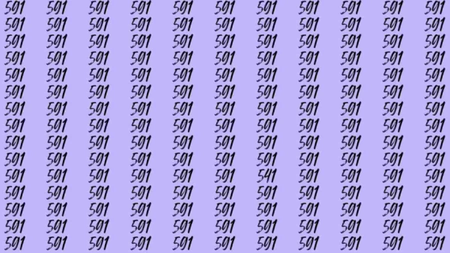 Optical Illusion: If you have sharp eyes find 541 among 591 in 10 Seconds?