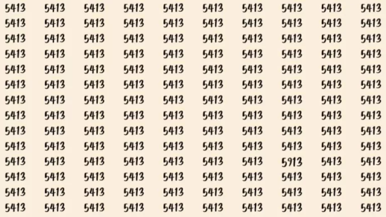 Optical Illusion: If you have sharp eyes find 5913 among 5413 in 10 Seconds?