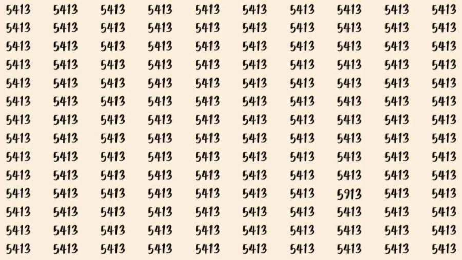 Optical Illusion: If you have sharp eyes find 5913 among 5413 in 10 Seconds?