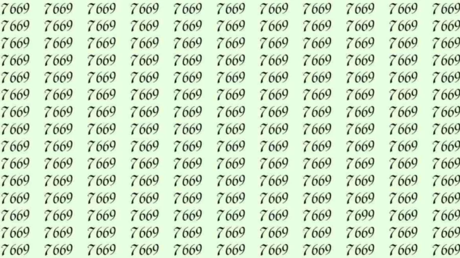 Optical Illusion: If you have sharp eyes find 7699 among 7669 in 8 Seconds?